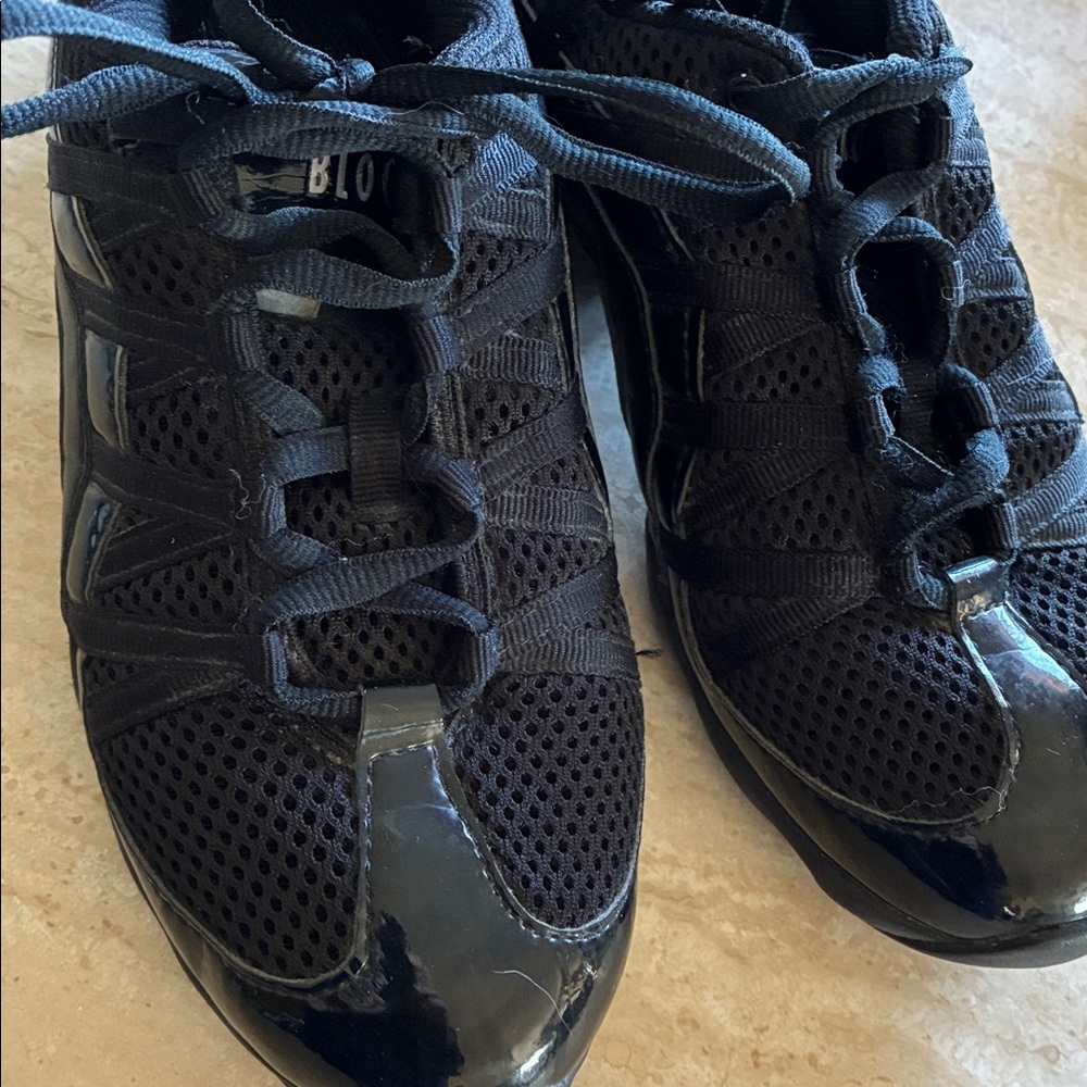 BLOCH JAZZ DANCE SHOES, Black, Practice, Leather/Mesh Lace-up, Split Sole. 9 EUC - Picture 8 of 16